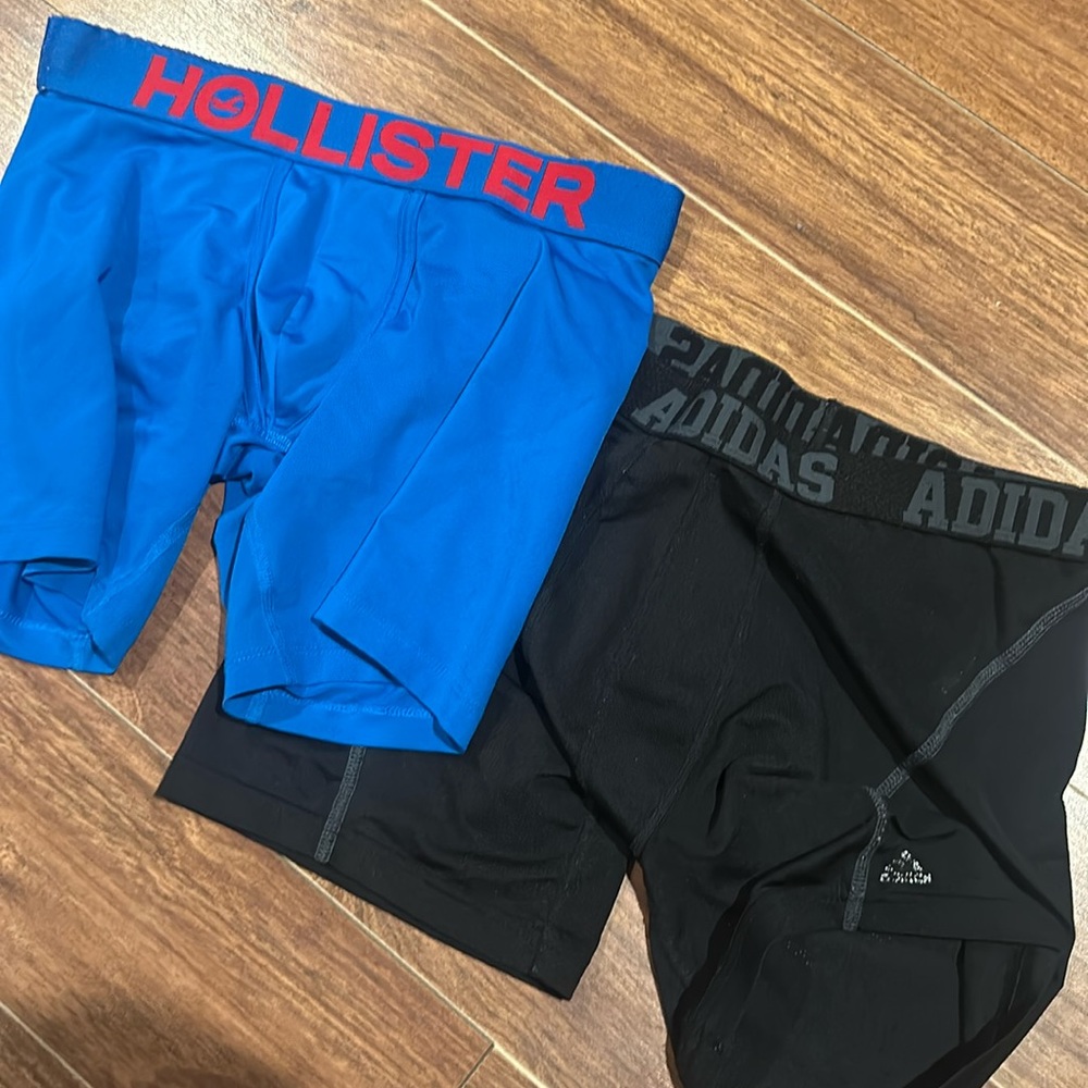 Men's hollister and adidas boxers